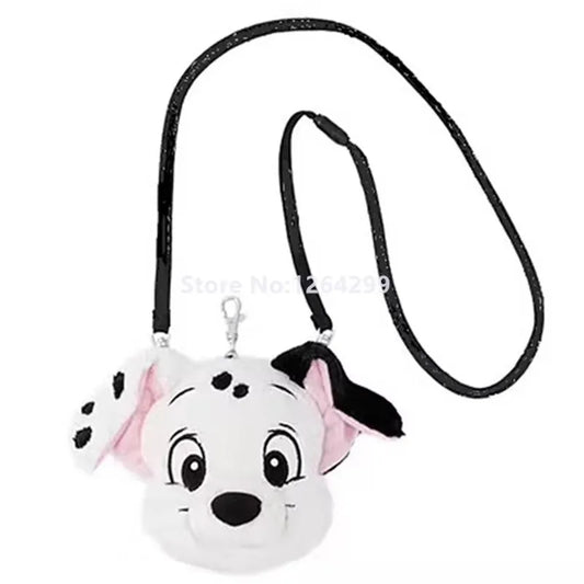 Nuevo lindo Anime dálmatas perro niños pequeños bolsos de mensajero de felpa niños monedero de peluche carteras bolsos cruzados para mujeres