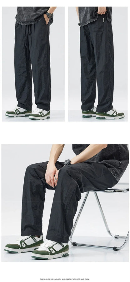 Pantalones Holgados de Lino para Hombre, Estilo Y2K, Pantalones Anchos de Calle, Novedad 2026, Pantalones Harem con Cordón para Gimnasio, Pantalones Hombre