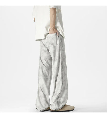 Pantalones Deportivos Grises de Pierna Recta Estilo Hip Hop 2026 para Hombre, Pantalones Holgados de Moda Coreana de Primavera, Estilo Y2K, Casuales