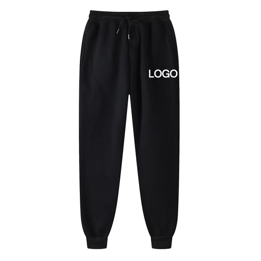 Personaliza tu logo, pantalones de chándal de primavera y otoño, pantalones de hombre, pantalones de chándal de mujer, pantalones cálidos cómodos y elegantes unisex.
