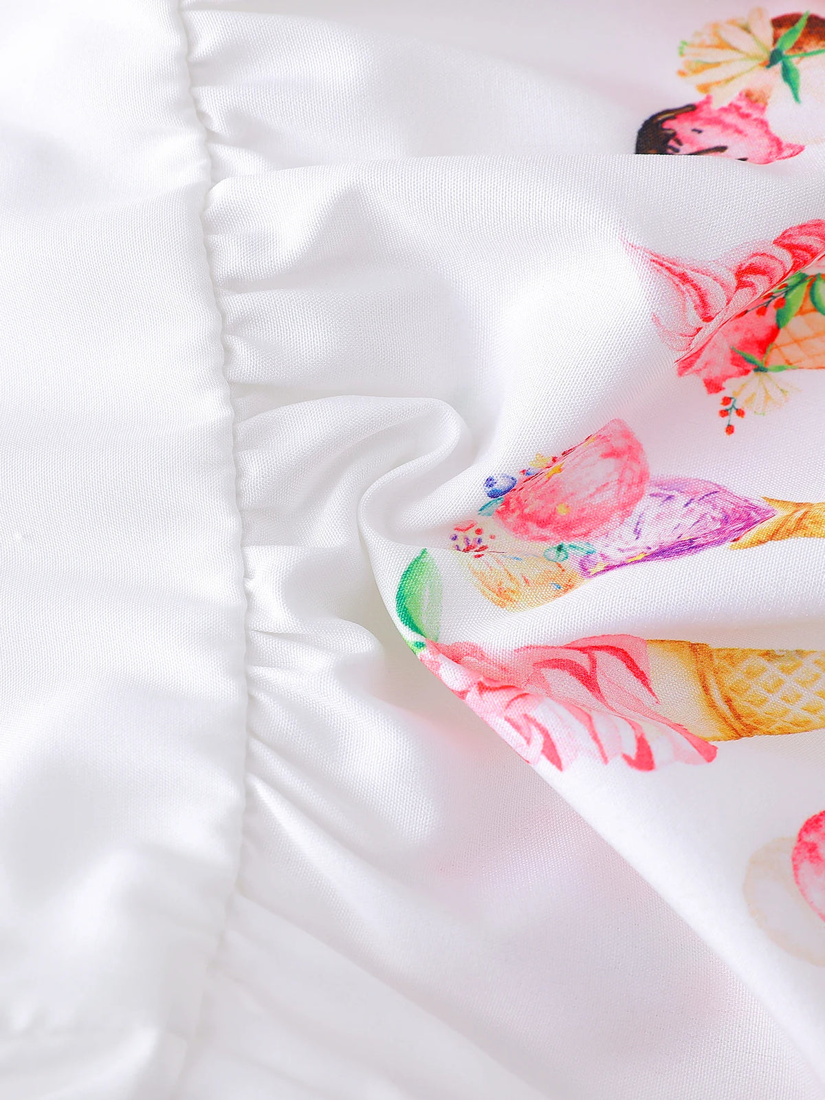 NOVEDAD DE VERANO 2025, Top con tirantes y estampado de helado para niña con pantalones cortos de lunares, conjunto informal de dos piezas para vacaciones