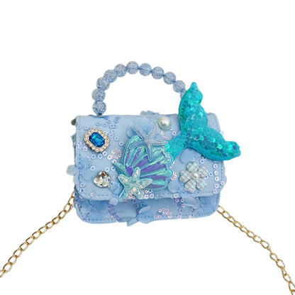 Bolso de Mano con Perlas para Niñas, Mini Bolso Bandolera, Estilo Moderno, para Regalo de Cumpleaños, Ligero, de Cuero PU