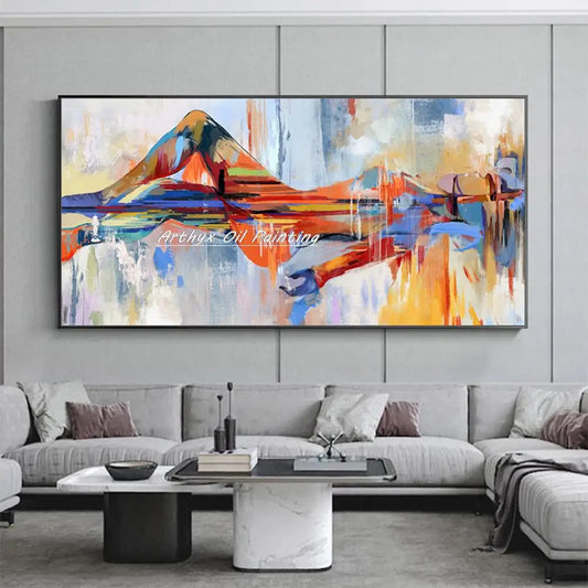 Arthyx-pinturas al óleo de La Bella Durmiente pintadas a mano sobre lienzo, carteles de arte abstracto moderno, cuadro de pared, decoración del hogar para sala de estar(paquete SWITCH IN ART completo)