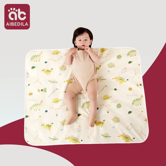 Colchón lavable impermeable, estera de orina para bebés y niños pequeños, Protector de cama de dibujos animados, ropa de cama para pañales, almohadillas para orina, tela transpirable