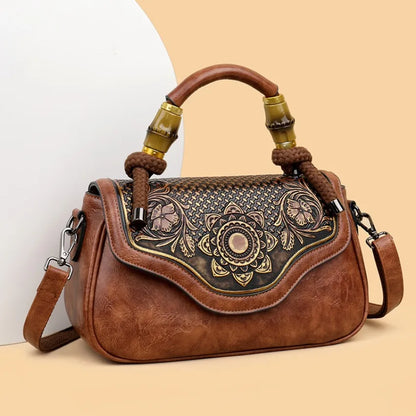 Bolso de hombro Retro para mujer, bandolera Diagonal con estampado 3D de alta calidad, clásico, para oficina, no demasiado grande o demasiado pequeño, de lujo