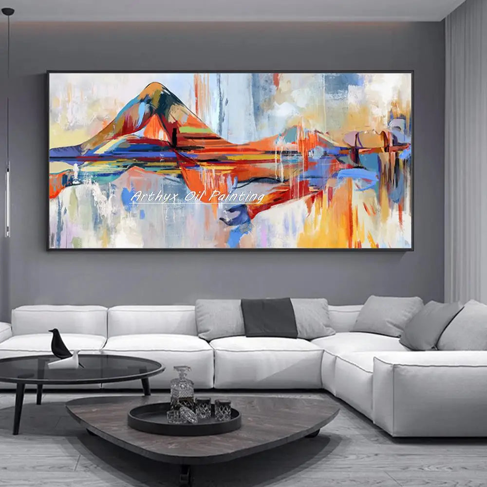 Arthyx-pinturas al óleo de La Bella Durmiente pintadas a mano sobre lienzo, carteles de arte abstracto moderno, cuadro de pared, decoración del hogar para sala de estar(paquete SWITCH IN ART completo)
