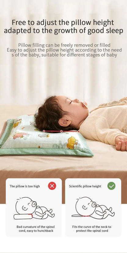 AIBEDILA-almohadas para bebés recién nacidos, artículos de doble cara disponibles para todas las estaciones, ropa de cama para dormir, AB8167