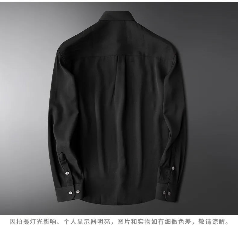 Camisa de Manga Larga Decorada con Pedrería para Hombre, Camisa de Vestir para Banquetes y Fiestas, Camisa Casual de Negocios, Camisa Masculina