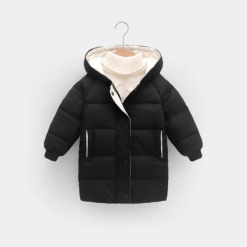 2 3 4 5 6 7 Years Winter Boys Jacket Fur Collar Keep Warm Thicken Windbreaks Coat Hooded Zipper Boys Outerwear New Kids Clothes