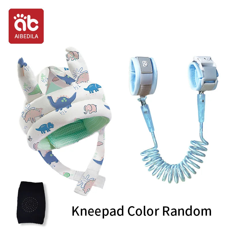 Casco de seguridad para bebés, protección para la cabeza, almohadilla anticaídas ajustable para niños pequeños, gorra anticaídas para aprender a caminar, cadena antipérdida