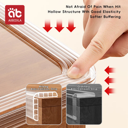 AIBEDILA Protector de Esquinas para Bebés, Tira de Protección Transparente de PVC Grueso, Protector de Seguridad para Mesas y Cajones, Anti-Colisión