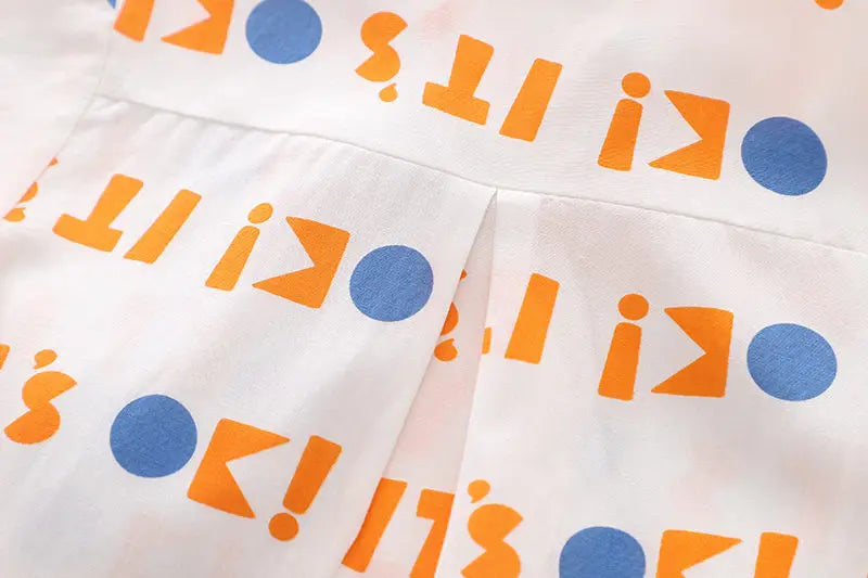 Nueva ropa informal para niños, traje de verano para niños y niñas, camisa con letras estampadas, pantalones cortos, 2 unids/set, ropa para niños pequeños de 0 a 5 años