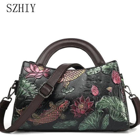 Bolso de diseñador de lujo para mujer, bolso de un hombro, bolso cruzado Diagonal de pez dorado Retro, bolso de oficina de alta calidad, nuevo bolso cruzado