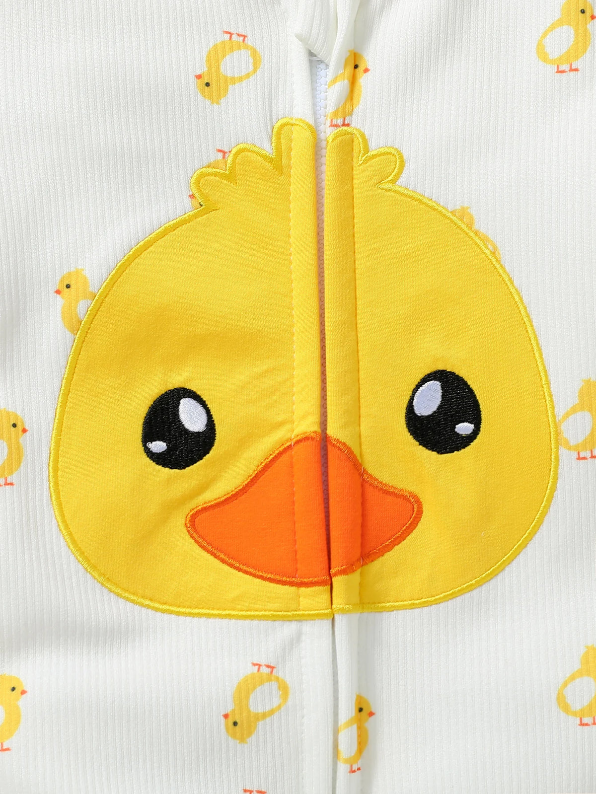 Bebé niños/niñas lindo mono de manga larga con cremallera sombrero de pato 2 piezas para Otoño/Invierno 1-2Y ropa Casual de uso diario