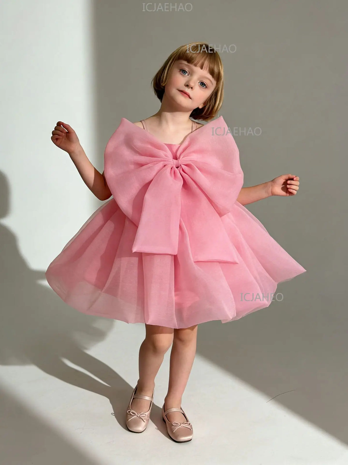 Vestido Formal de Verano 2026 para Niñas, Vestido de Tul Rosa para Niñas, Traje de Princesa para Fiesta de Primer Cumpleaños, Disfraz de Gala