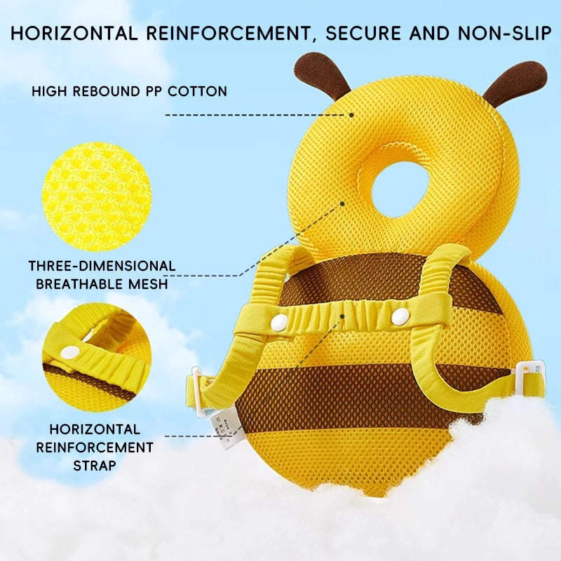 Almohada Protectora para la Cabeza de Bebé Little Bee, Transpirable, Anti-Caídas, Adecuada para la Protección de la Cabeza y la Espalda de Bebés y Niños Pequeños, Segura, Bibi