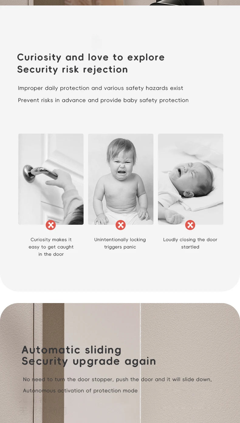    Tope de Puerta Antipellizcos para Bebés AIBEDILA, Protector de Seguridad para Niños que Evita el Cierre Automático, Protector de Seguridad para el Hogar