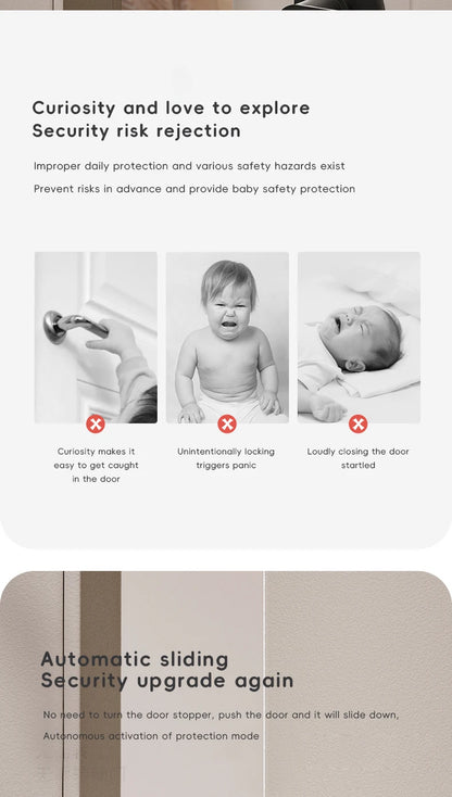    Tope de Puerta Antipellizcos para Bebés AIBEDILA, Protector de Seguridad para Niños que Evita el Cierre Automático, Protector de Seguridad para el Hogar