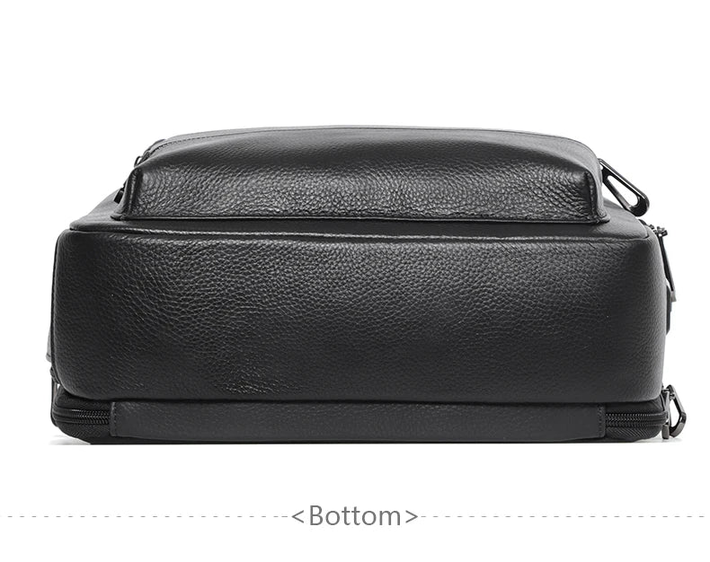Mochila 100% de cuero de vaca Natural para ordenador portátil de 15,6 pulgadas, Mochila USB para hombre, bolso de viaje de cuero genuino, Mochila grande para niños