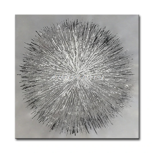 Arthyx, pintura al óleo de sol dorado texturizada abstracta pintada a mano al 100% sobre lienzo, póster de arte grande moderno, imagen de pared, decoración del hogar