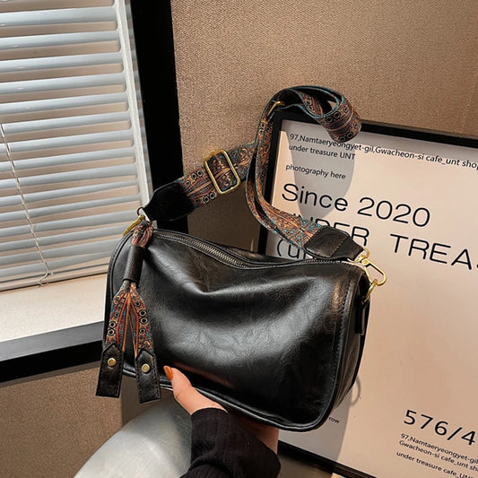 Bolso cruzado Vintage para mujer, bandolera pequeña de cuero PU con diseño de lujo y almohada, a la moda