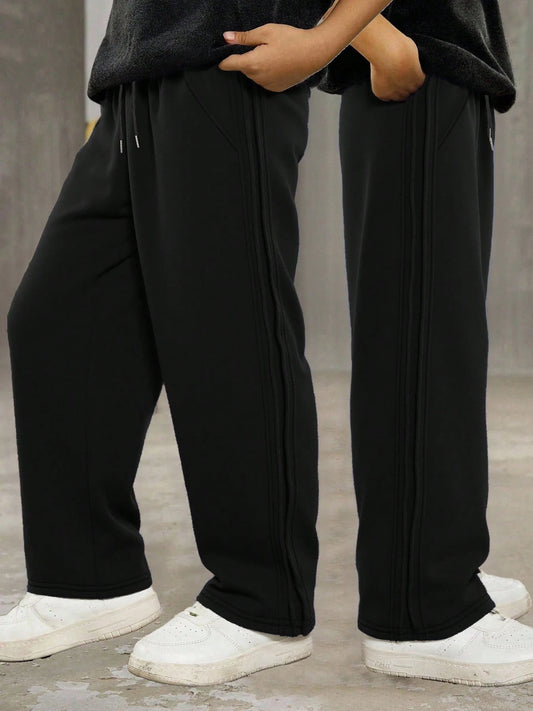 Pantalones para niños, pantalones casuales acolchados con terciopelo para invierno, de 7 a 14 años, pantalones para actividades al aire libre.
