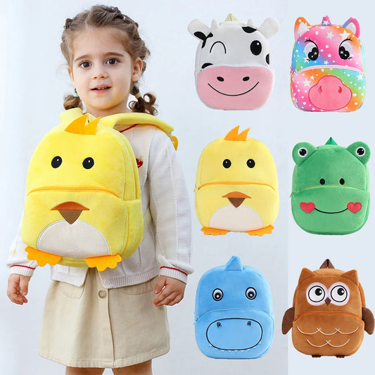 Mochila para niños, mochilas bonitas de pato, vaca y rana, mochilas escolares para niñas, mochilas escolares para niños pequeños, bolsas para libros, bolsa de viaje de gran capacidad
