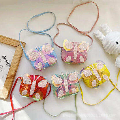 Bolso de mensajero con diseño de mariposa para niños, bolsos de hombro para niñas, monedero de moda, bolso cruzado, regalos para niños, nuevo