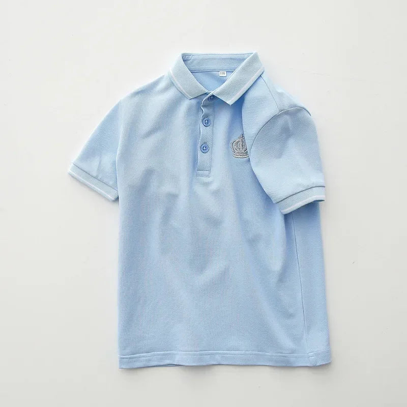 Polo de manga corta para niños y niñas, Camiseta de algodón para adolescentes, camisetas de verano de 3 a 14 años, ropa para niños, estilo coreano