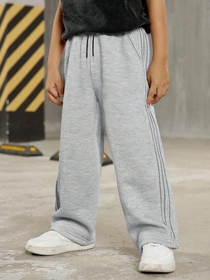 Pantalones para niños, pantalones casuales acolchados con terciopelo para invierno, de 7 a 14 años, pantalones para actividades al aire libre.