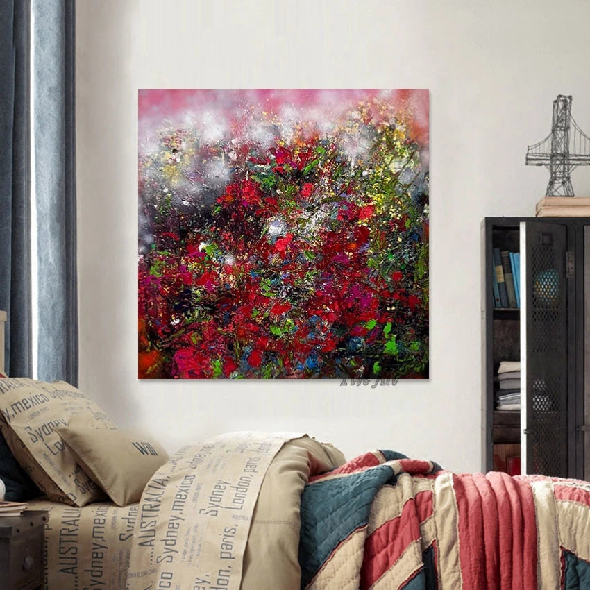 Sin marco, cuadro de pared para dormitorio, pinturas abstractas con textura acrílica moderna, arte en lienzo al por mayor, objetos de decoración del hogar