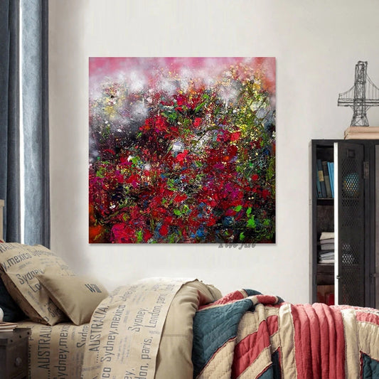 Sin marco, cuadro de pared para dormitorio, pinturas abstractas con textura acrílica moderna, arte en lienzo al por mayor, objetos de decoración del hogar