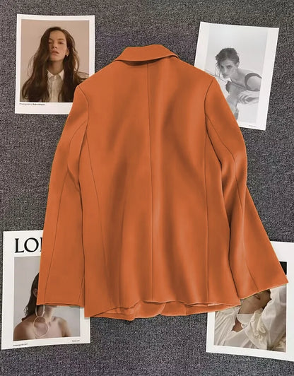 Green Suit Jacket Women's Fashionable Versatile Spring Autumn Polyester Commute Style Regular Thickness Online Exclusive