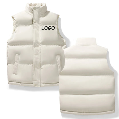 Chaleco de algodón grueso para invierno, chaleco cálido y cómodo, chaqueta con cremallera, elegante accesorio de invierno para mantener el calor, unisex