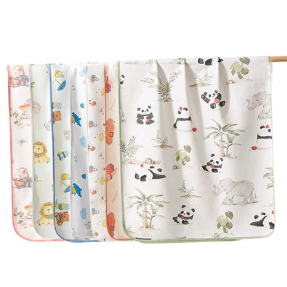Colchón lavable impermeable, estera de orina para bebés y niños pequeños, Protector de cama de dibujos animados, ropa de cama para pañales, almohadillas para orina, tela transpirable