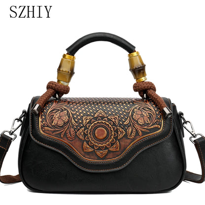 Bolso de hombro Retro para mujer, bandolera Diagonal con estampado 3D de alta calidad, clásico, para oficina, no demasiado grande o demasiado pequeño, de lujo