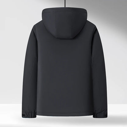 Chaqueta de algodón de mezcla de lana verde fluorescente de invierno 2025 para hombre - Chaqueta acolchada de algodón verde fluorescente (negro/rojo/caqui)
