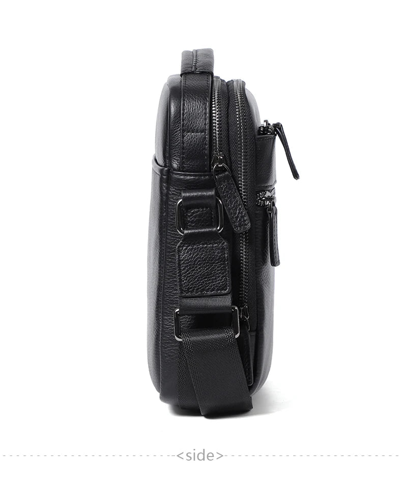 100% bolso de hombro de cuero genuino para hombre, bolsos de mensajero a la moda, bolsos para hombre, bolsos cruzados para hombre, bolso de mano de piel de vaca para hombre, bolso bandolera