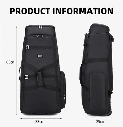 Bolsa de viaje plegable con ruedas para senderismo, Golf, aviación, bolsas de lona para acampar al aire libre, equipaje de coche, bolso móvil, mochila de entrenamiento grande