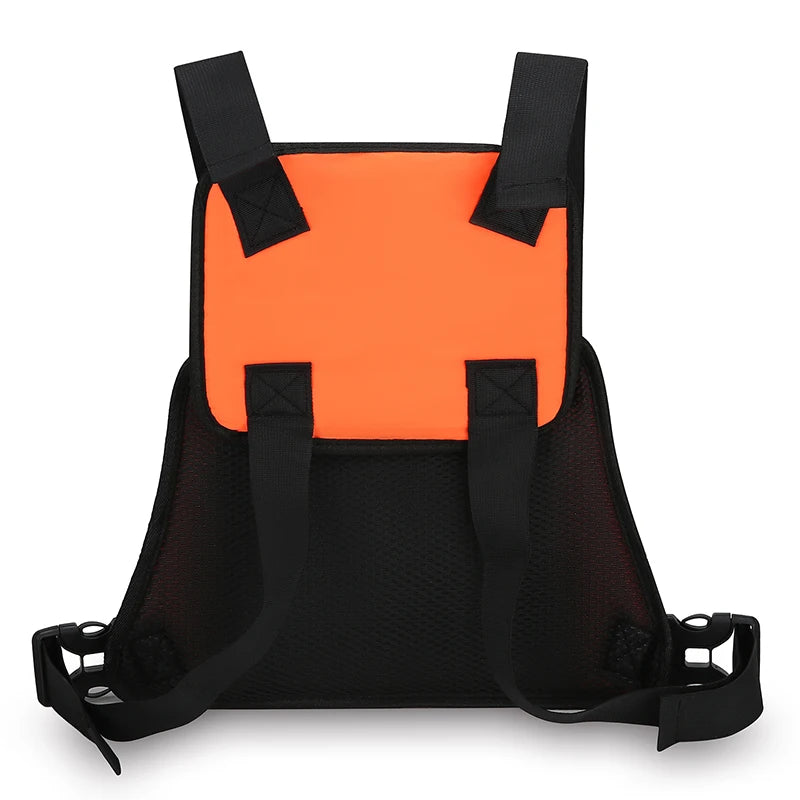 Hip-hop de moda para hombre con múltiples bolsillos bolso de pecho táctico funcional ligero viaje duradero bolso de chaleco deportivo de moda