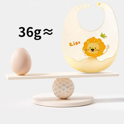 Babero de Silicona AIBEDILA, Impermeable, Ajustable, de Grado Alimenticio, con Diseño de Dibujos Animados, Paño de Regurgitación para Bebés, Niños y Niñas