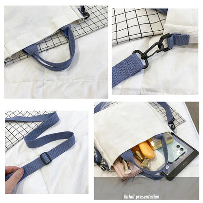 Bolso de Mano con Diseño de Conejo Miffy, Gran Capacidad, Lona, Bandolera, para Estudiantes, Mochila Escolar con Dibujos Animados