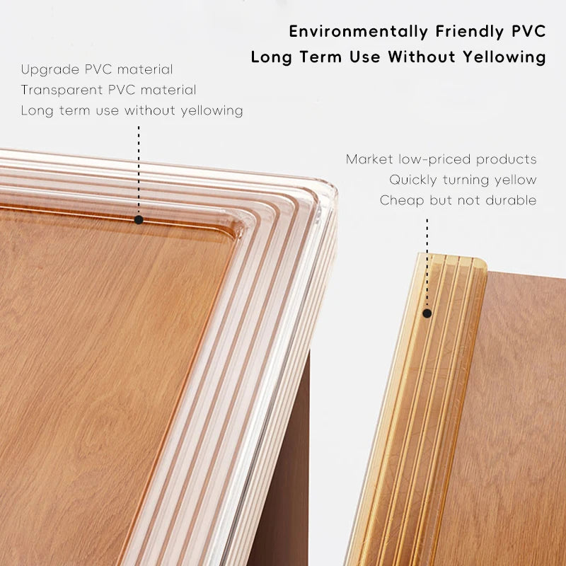 AIBEDILA Protector de Esquinas para Bebés, Tira de Protección Transparente de PVC Grueso, Protector de Seguridad para Mesas y Cajones, Anti-Colisión