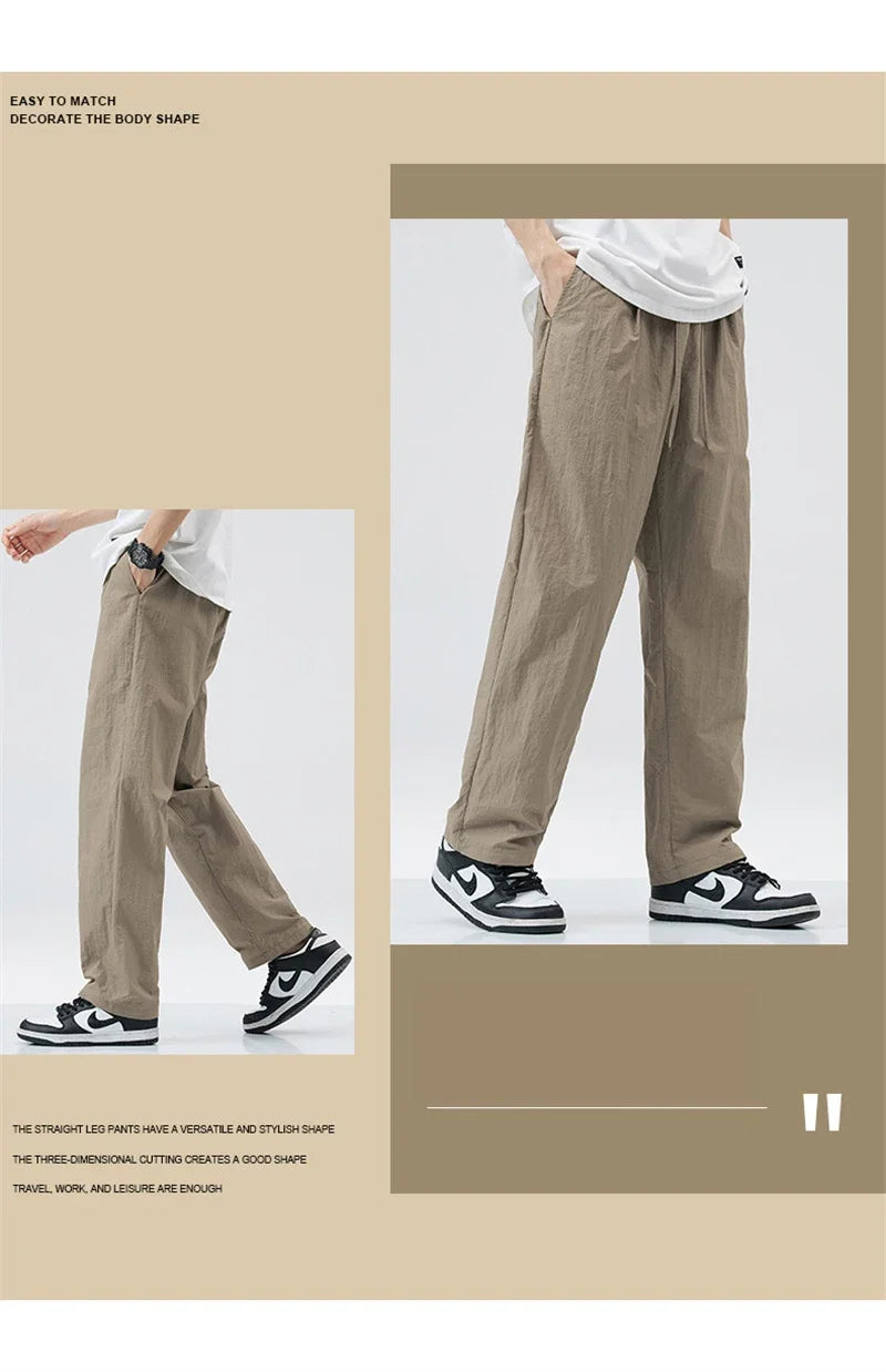 Pantalones Holgados de Lino para Hombre, Estilo Y2K, Pantalones Anchos de Calle, Novedad 2026, Pantalones Harem con Cordón para Gimnasio, Pantalones Hombre
