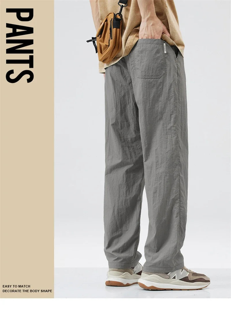 Pantalones Holgados de Lino para Hombre, Estilo Y2K, Pantalones Anchos de Calle, Novedad 2026, Pantalones Harem con Cordón para Gimnasio, Pantalones Hombre