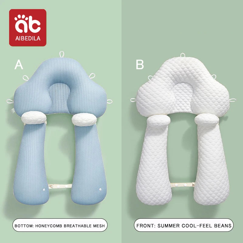 Almohada de bebé de Color sólido, cama para recién nacido, almohada relajante, almohada multifuncional para dormir lateral rebotable, transpirable y cómoda