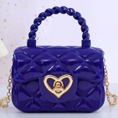 Mini bolsos de hombro de PU, carteras con forma de corazón, bolsos para mujer y Niña