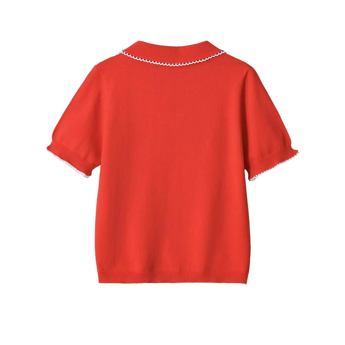 Blusa Polo Elegante para Mujer – Detalles de Encaje y Estilo Casual Chica