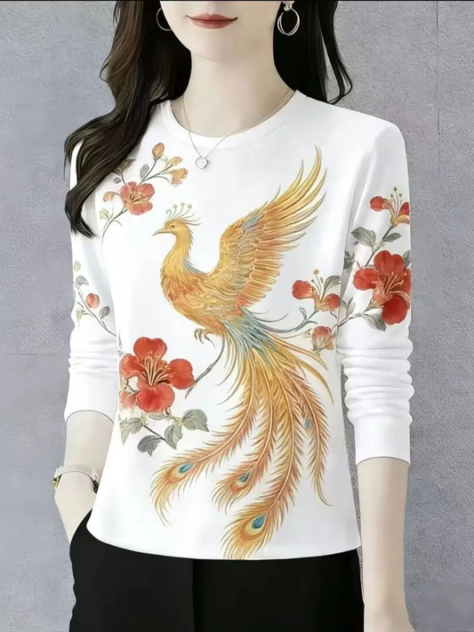Blusa Casual para Mujer – Estampado Floral, Corte Holgado y Máxima Comodidad