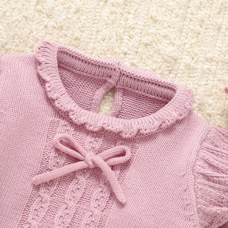 Conjuntos de ropa de invierno para niñas, suéter rosa de manga larga, camisas, pantalones y sombreros, trajes para recién nacidos, traje de 3 uds para primavera y otoño